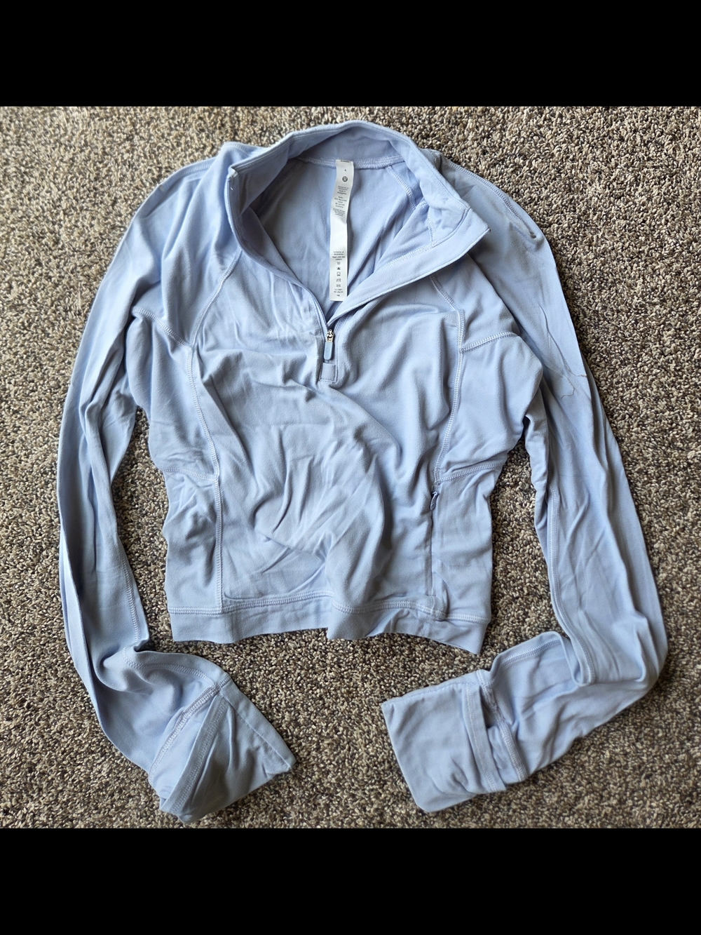 lululemon athletica Pale Blue Quarter-Zip Pullover